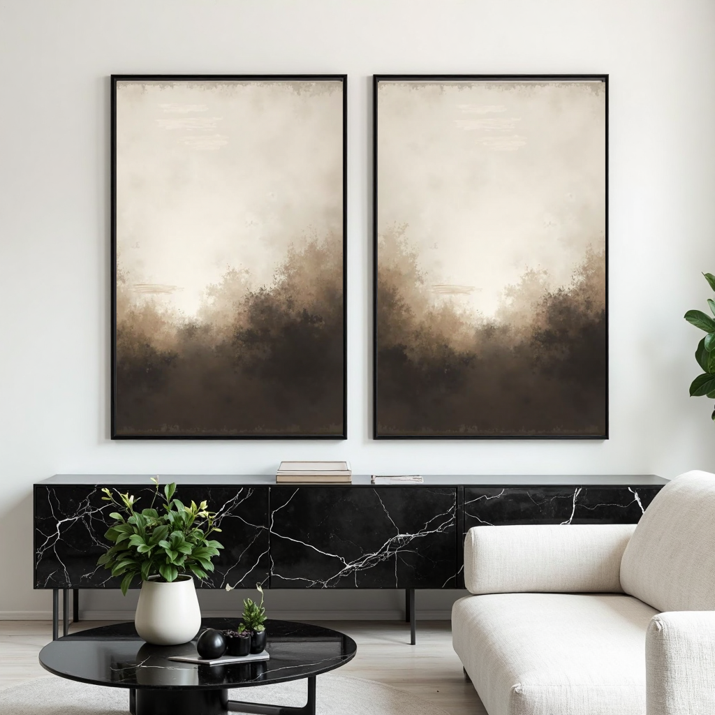 ABSTRACT ART SET OF 2 PRINTS - CELESTARA