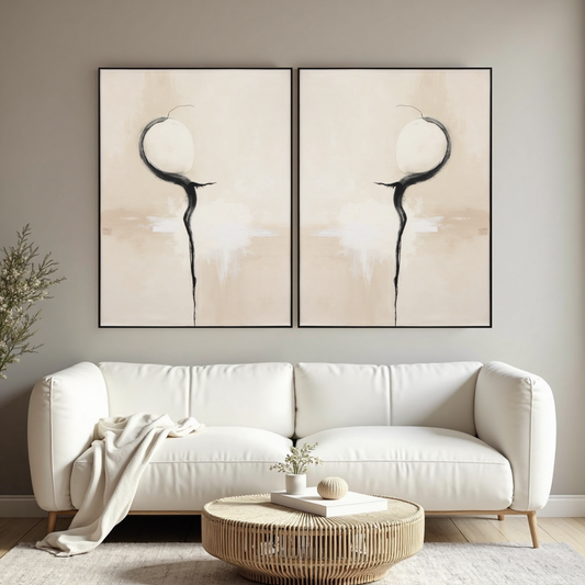 FRAMED CANVAS SET OF 2 - LUNARA