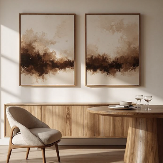 ABSTRACT ART SET OF 2 PRINTS - MONTERIS