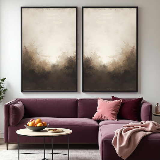 ABSTRACT ART SET OF 2 PRINTS - CELESTARA